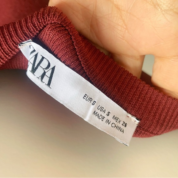 Burgundy Halter Backless Knit Bodycon Midi Dress S - Picture 2 of 3